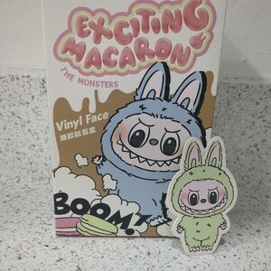 Popmart Authentic Exciting Macaron The Monsters Vinyl Plush Pendent Green Grape